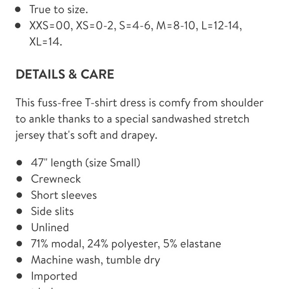 Madewell Sandwashed Tee Midi Dress, S - Picture 5 of 5